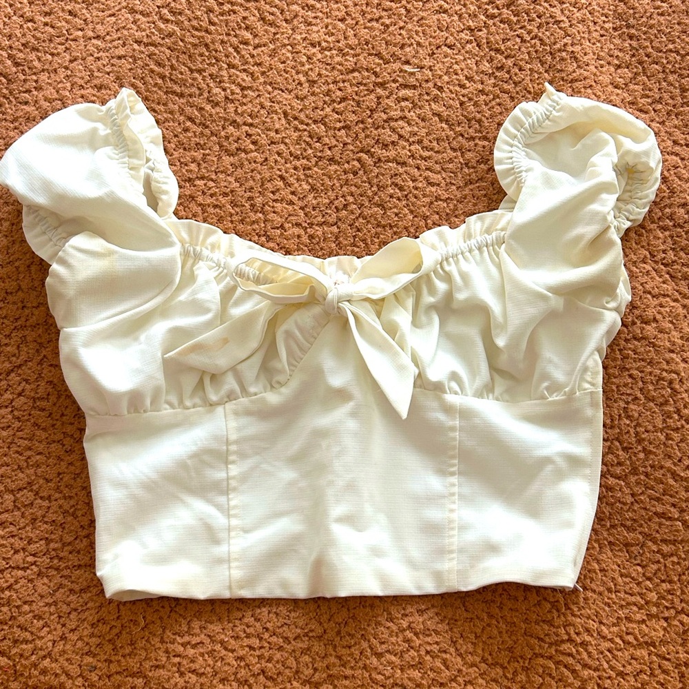 Lottie Moss Milkmaid Crop Top